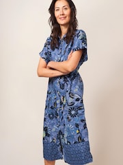 White Stuff Blue Reno Linen Shirt Dress - Image 3 of 6