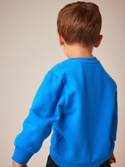 Blue Santa Christmas Appliqué Crew Neck Sweatshirt (3mths-7yrs) - Image 3 of 7