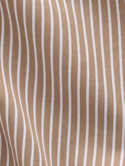 Natural 100% Cotton Stripe Long Sleeve Oxford Shirt - Image 8 of 8