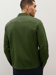 Khaki Green Twill Shacket - Image 2 of 7