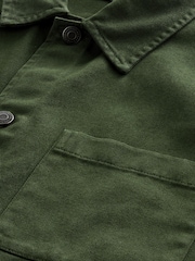 Khaki Green Twill Shacket - Image 6 of 7