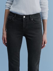 Washed Black Low Rise Bootcut Jeans - Image 4 of 7