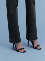 Washed Black Low Rise Bootcut Jeans - Image 5 of 7