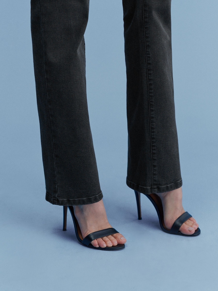 Washed Black Low Rise Bootcut Jeans - Image 5 of 7