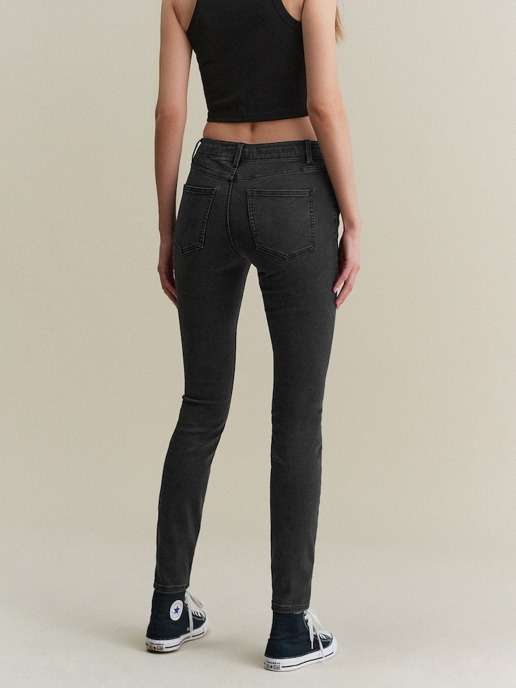 Czarny sprany - Low Rise Skinny Jeans - Image 4 of 7