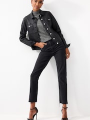 Black Coated Denim Jacket - Image 2 of 6