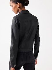 Black Coated Denim Jacket - Image 3 of 6