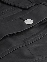 Black Coated Denim Jacket - Image 6 of 6