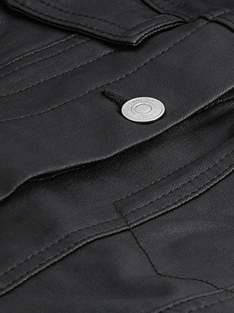 Black Coated Denim Jacket - Image 6 of 6