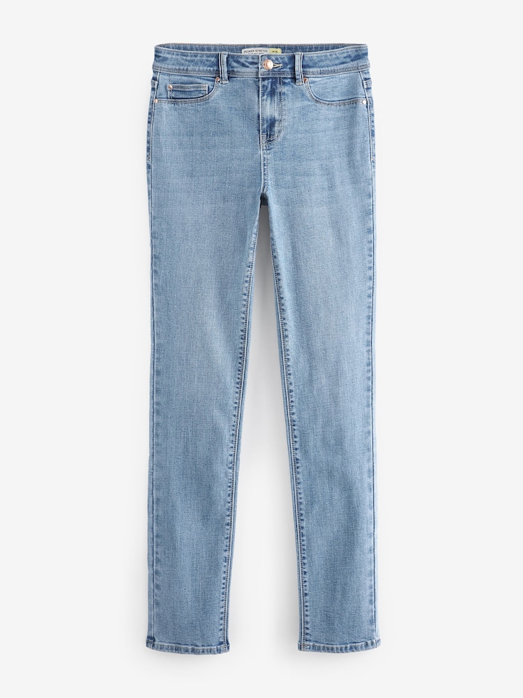 Mid Blue Power Stretch Slim Denim Jeans - Image 5 of 6