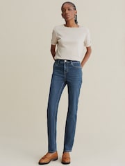 Dark Blue Power Stretch Slim Denim Jeans - Image 1 of 7