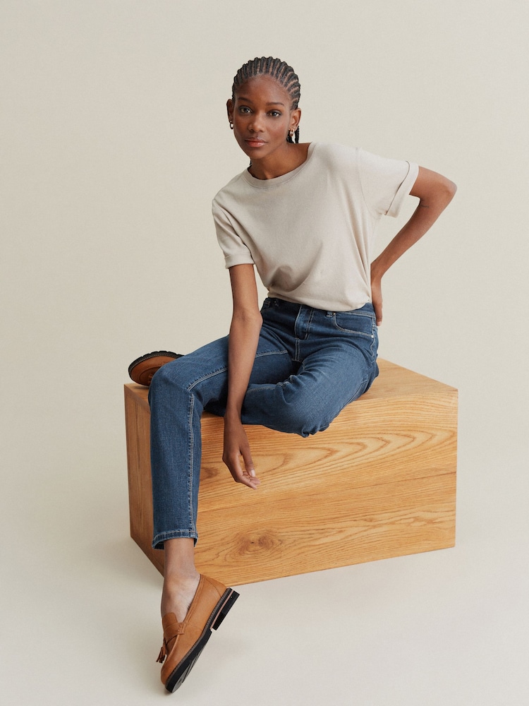 Dark Blue Power Stretch Slim Denim Jeans - Image 2 of 7