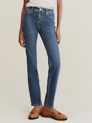 Dark Blue Power Stretch Slim Denim Jeans - Image 3 of 7