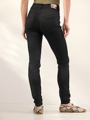 Black Power Stretch Denim Leggings - Image 3 of 6
