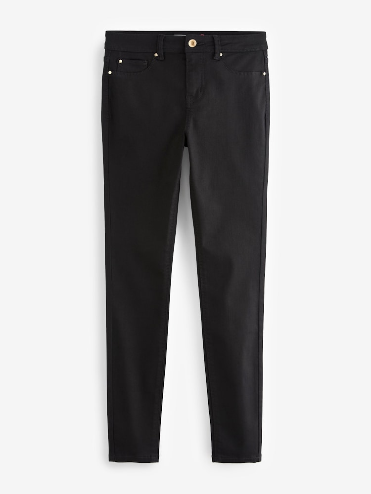 Black Power Stretch Denim Leggings - Image 5 of 6