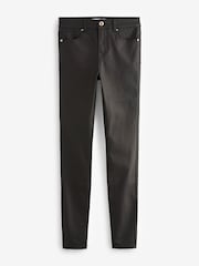 Black Coated Skinny Jeans - Image 6 of 7