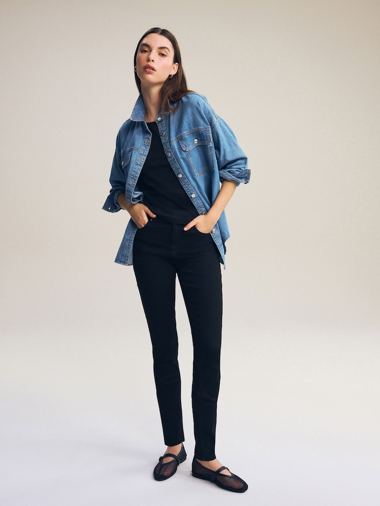 Schwarz - Superweiche Skinny Jeans - Bild 1 von 7