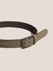 White Stuff Green Leather Stitch Belt - Image 2 of 2