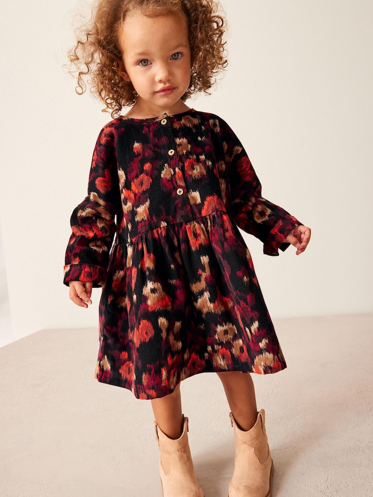 Animal Print Corduroy Relaxed Dress (3mths-8yrs) - Image 1 of 6 Animal Print Corduroy Relaxed Dress (3mths-8yrs) - Image 1 of 6