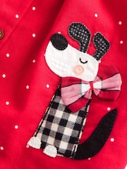 Red Spot Appliqué Dog Lace Collar Dress (3mths-8yrs) - Image 7 of 7