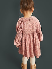 Pink Printed Shirred Dress (3mths-8yrs) - Image 3 of 7