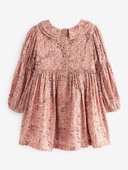 Pink Printed Shirred Dress (3mths-8yrs) - Image 6 of 7