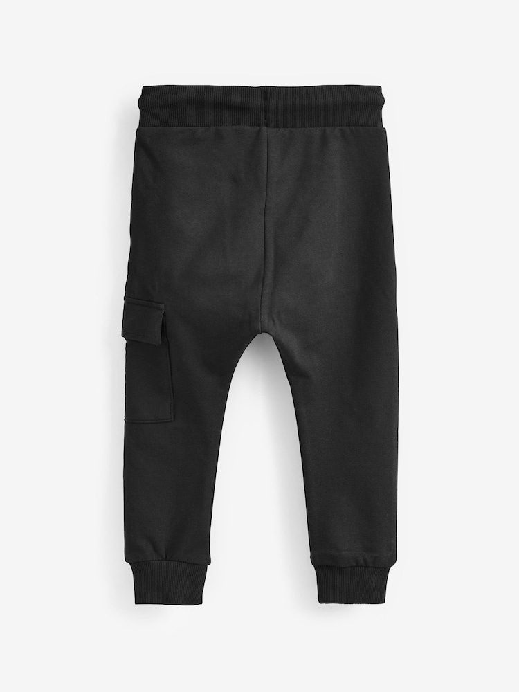 Negro - Pantalones de chándal utilitarios ajustados (3 meses - 7 años) - Imagen 2 de 4 Negro - Pantalones de chándal utilitarios ajustados (3 meses - 7 años) - Imagen 2 de 4