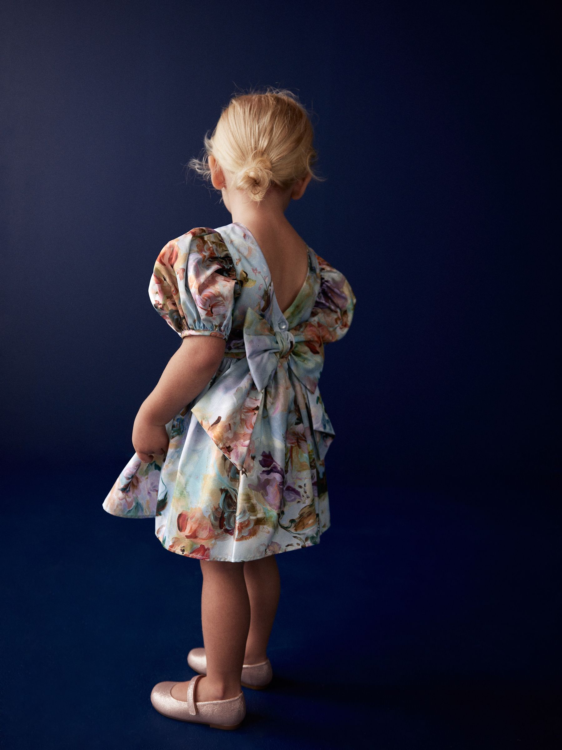 Buy Pale Blue Floral Printed Taffeta Party Dress 3mths 8yrs from Next Germany