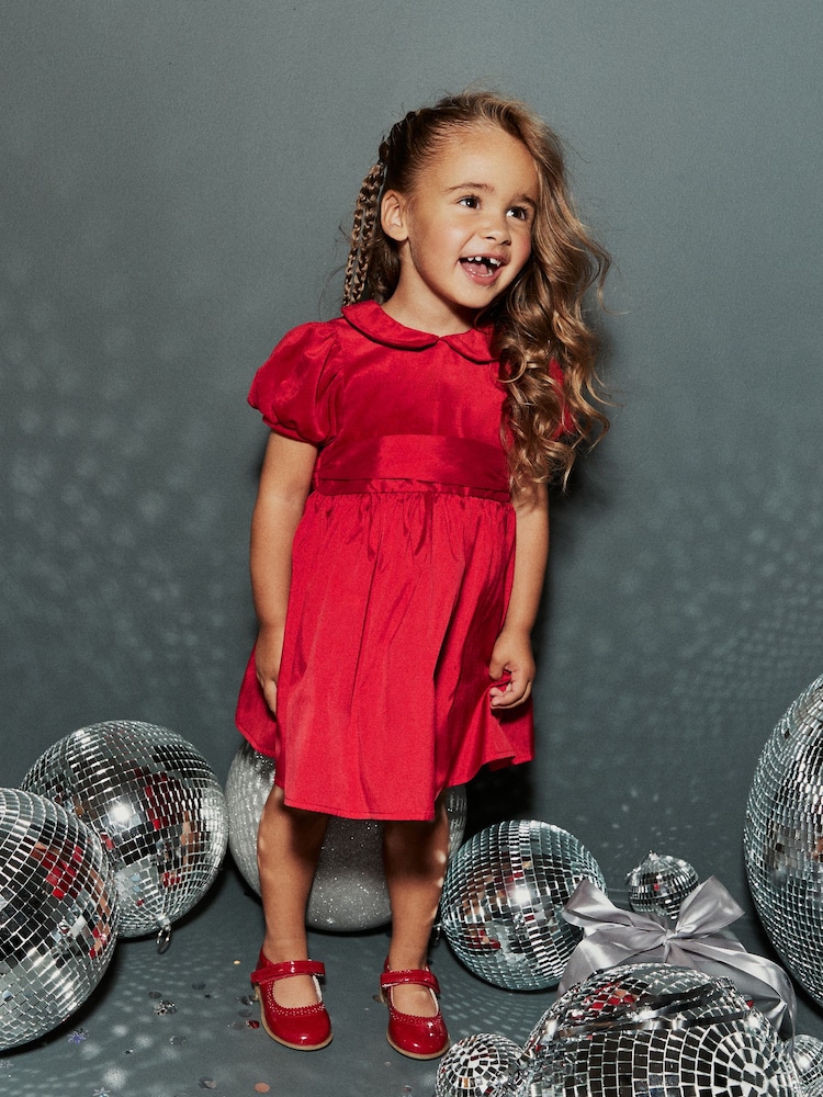 Red Velvet And Taffeta Prom Dress (3mths-8yrs) - Image 2 of 7