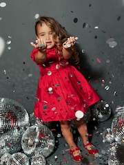 Red Velvet And Taffeta Prom Dress (3mths-8yrs) - Image 4 of 7