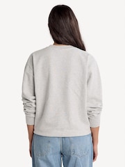 Sporty & Rich Grey Varsity Crest Crew Neck Sweater - Image 2 of 5
