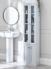 Grey Farnley Tall Storage Console Unit - Image 1 of 9