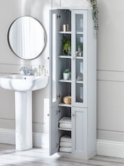 Grey Farnley Tall Storage Console Unit - Image 2 of 9