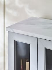 Grey Farnley Tall Storage Console Unit - Image 3 of 9
