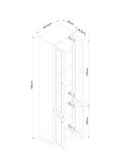 Grey Farnley Tall Storage Console Unit - Image 9 of 9
