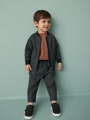 Dunkelgrau - 2-teiliges Jersey-Set mit Bomberjacke und Jogginghose (3 Monate bis 7 Jahre) - Bild 2 von 8