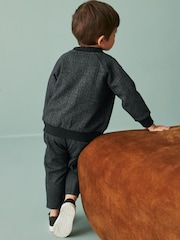 Dunkelgrau - 2-teiliges Jersey-Set mit Bomberjacke und Jogginghose (3 Monate bis 7 Jahre) - Bild 3 von 8