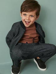 Dunkelgrau - 2-teiliges Jersey-Set mit Bomberjacke und Jogginghose (3 Monate bis 7 Jahre) - Bild 5 von 8