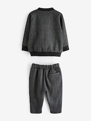 Dunkelgrau - 2-teiliges Jersey-Set mit Bomberjacke und Jogginghose (3 Monate bis 7 Jahre) - Bild 7 von 8