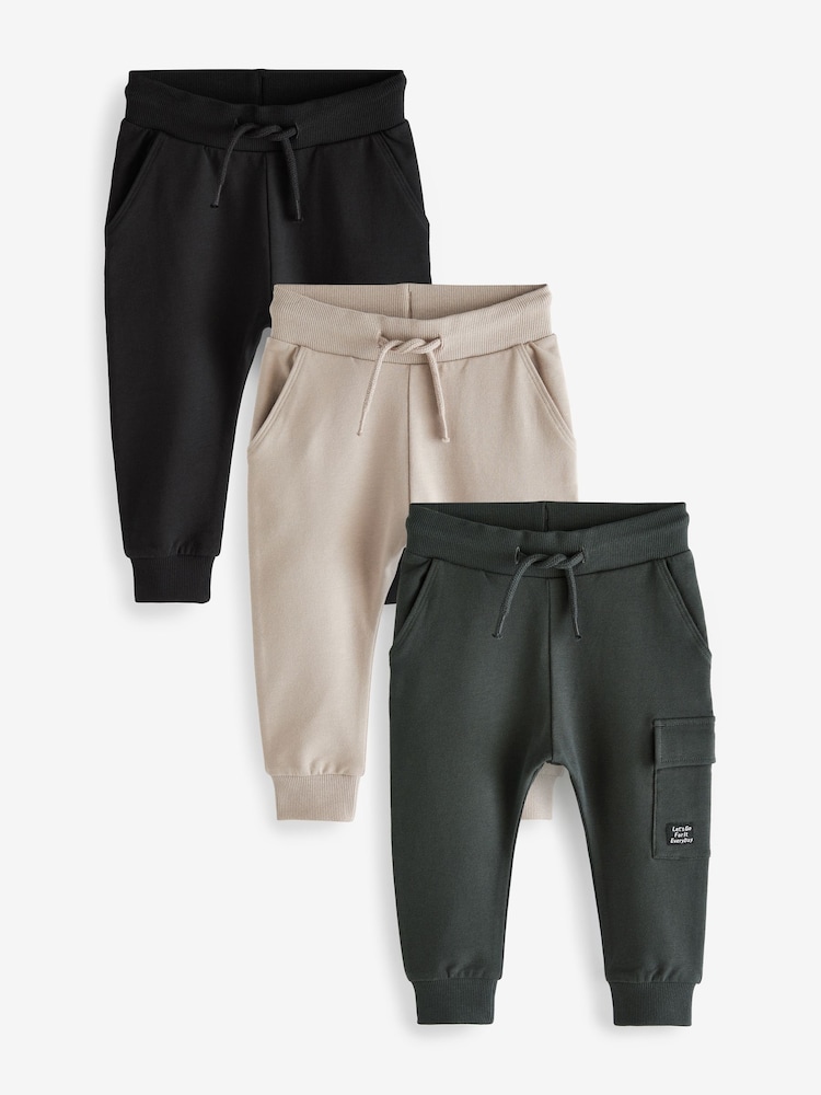 Anthrazitgrau - Utility-Jogginghosen in Super-Skinny-Fit, 3er-Pack (3 M.–7 J.) - Bild 1 von 3