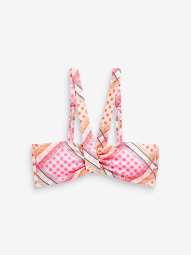 Pink - Savannah Miller x Next Kariertes Bikinioberteil - Bild 5 von 5