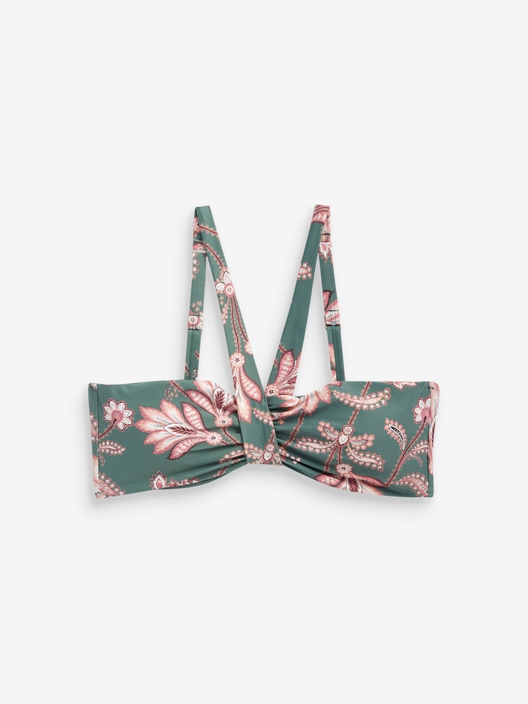 Green Savannah Miller x Next Paisley Print Bikini Top - Image 5 of 5