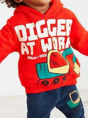 Red Digger Character Hoodie And Joggers Set (3mths-7yrs) - Image 3 of 5