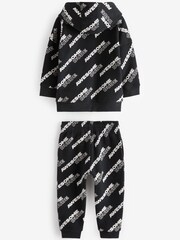 Black All-Over Printed Oversized Hoodie and Joggers Set (3mths-7yrs) - Image 5 of 6