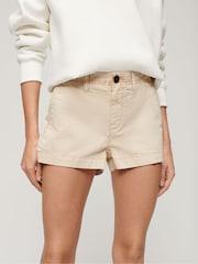 Superdry Oatmeal Vintage Chino Hot Shorts - Image 3 of 10