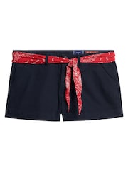 Superdry Navy Vintage Chino Hot Shorts - Image 6 of 9
