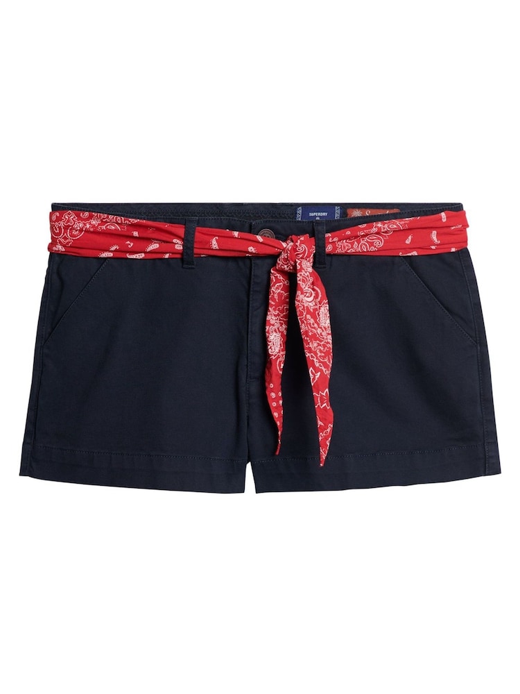 Superdry Navy Vintage Chino Hot Shorts - Image 6 of 9