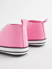 Hot Pink Canvas - High Top Baby Trainers (0-24mths) - Image 5 of 5