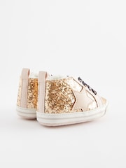 ذهبي - Glitter High Top Baby Trainers (0-24mths) - صورة 3 من 5