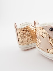 ذهبي - Glitter High Top Baby Trainers (0-24mths) - صورة 5 من 5